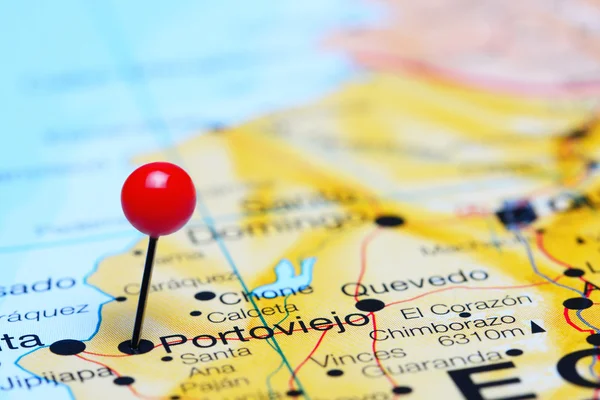 Portoviejo pinned on a map of America