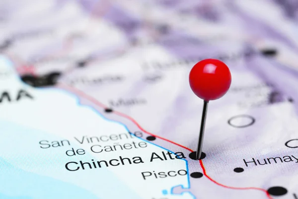 Chincha Alta pinned on a map of America