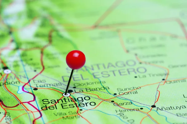 Santiago del Estero pinned on a map of Argentina