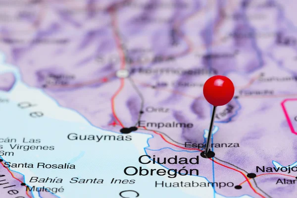 Ciudad Obregon pinned on a map of Mexico