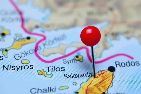 Kalavarda pinned on a map of Greece