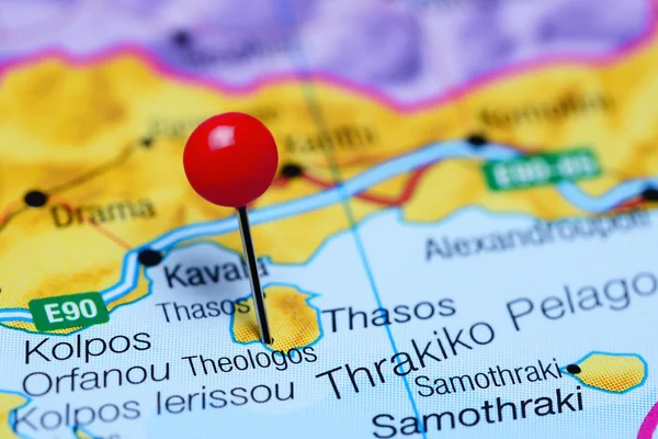 Theologos pinned on a map of Greece