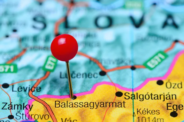 Balassagyarmat pinned on a map of Hungary