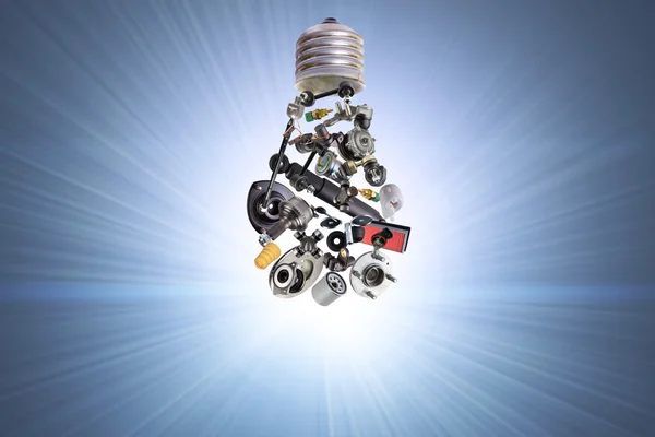 Electric bulb with auto parts