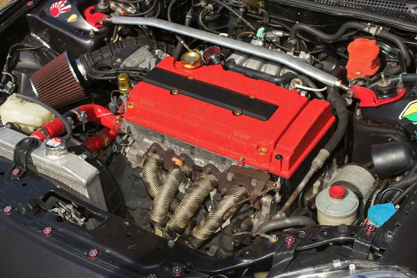 Closeup photo of a clean motor block