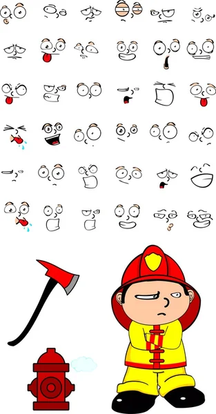 Firefighter kid cartoon set6