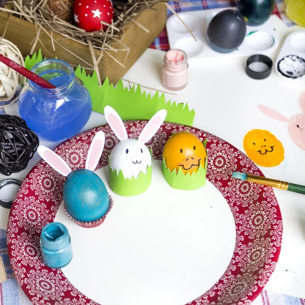 Coloring Easter Eggs for easter day concept