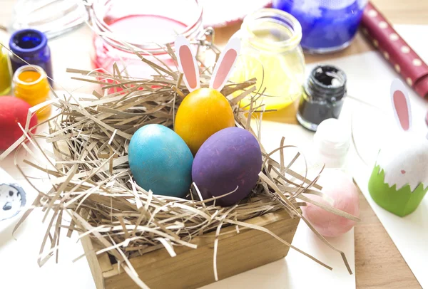 Coloring Easter Eggs for easter day concept