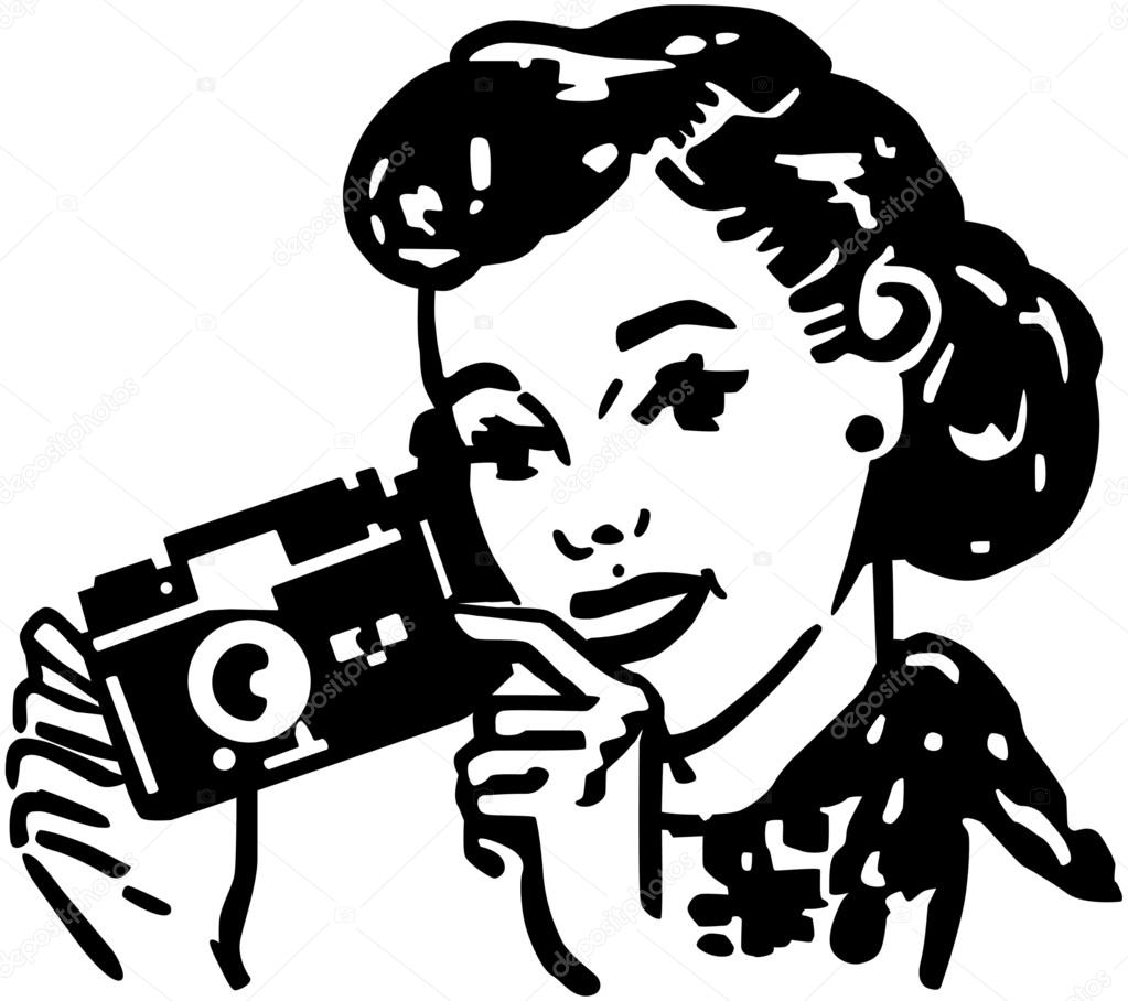 clipart woman with camera - photo #2