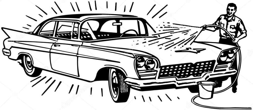 free car wash clipart black and white - photo #8