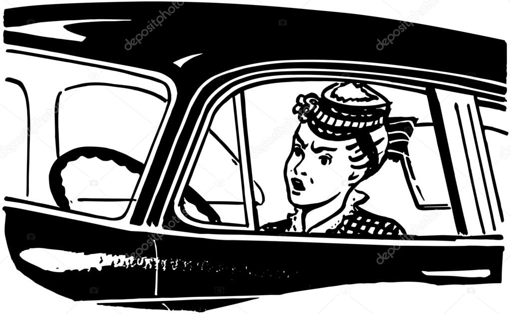 free clipart woman driving car - photo #48