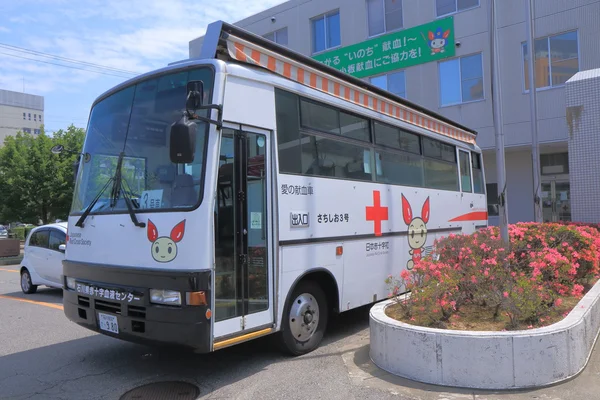 Blood donation car in Japan