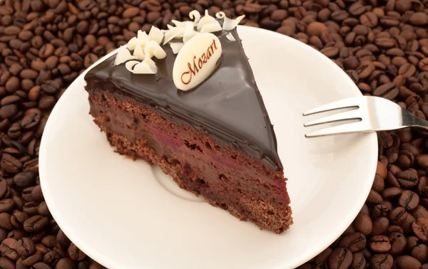 Dark chocolate cake with cherries