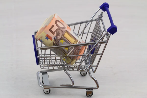 Concept of rising costs of shopping