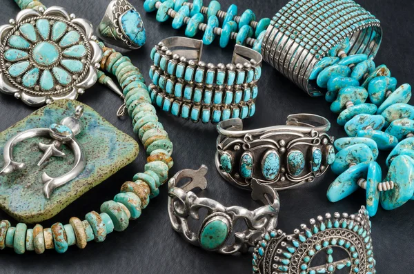 Collection of Native American Jewelry.