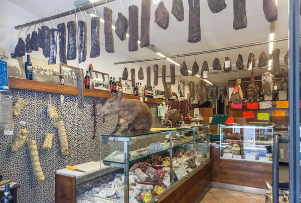 Italian traditional specialties  in shop