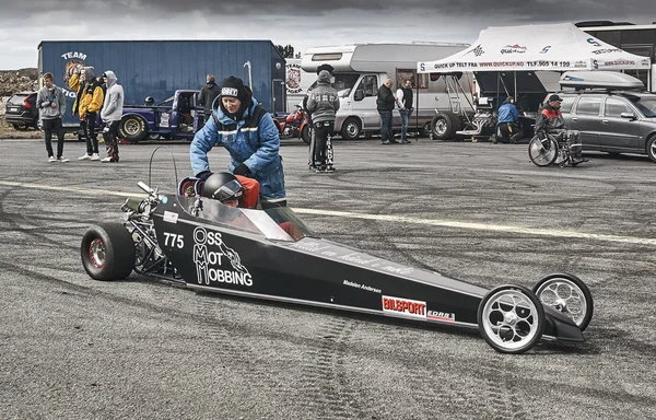 Norway drag racing, driver in the cockpit of the car car race