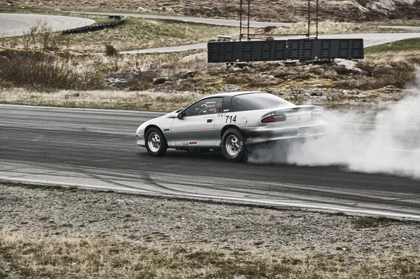 Norway drag racing, fuming drift car