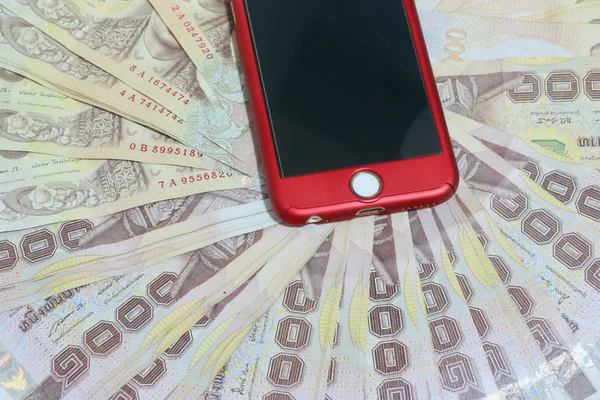 Business money and smartphone