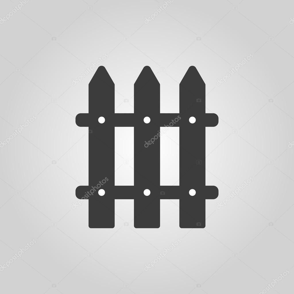 Het hek pictogram. paling symbool. flat — stockvector © vladvm ...