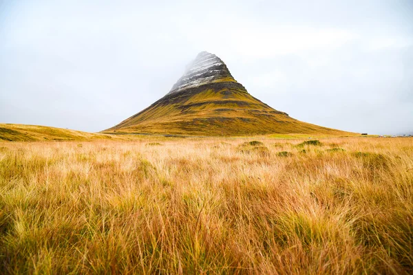 Kirkjufell mountain, natural landmark of Iceland