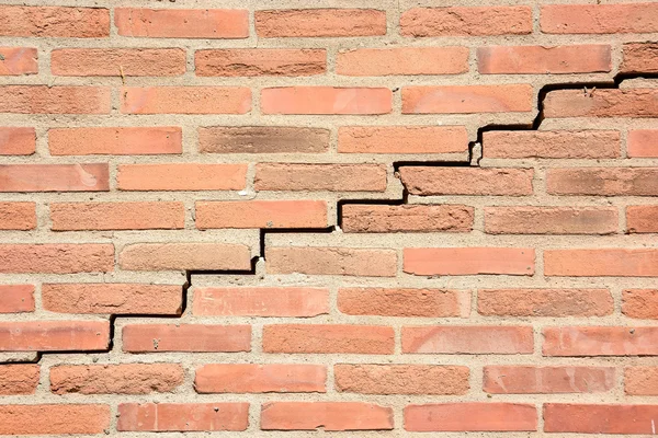 Brown broken brick wall texture background
