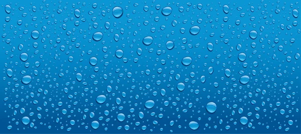 Many blue water drops background