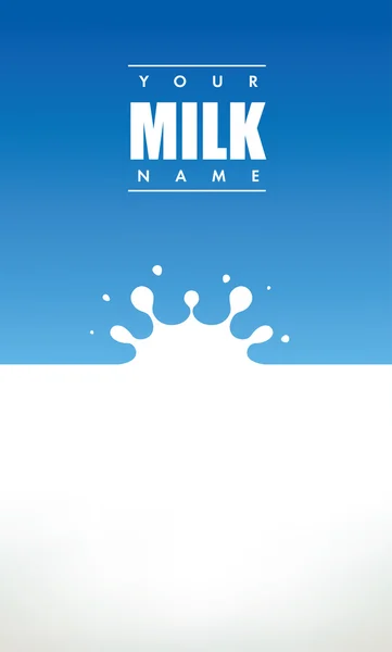 Milk design with splash and drops