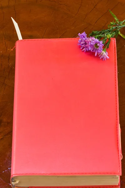 Rose on pink diary book