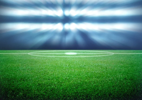 Soccer field and the bright lights