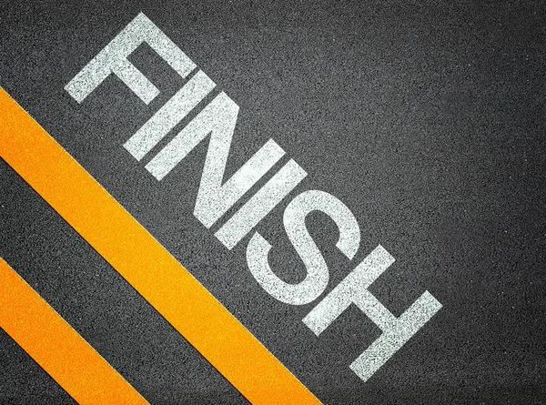 Finish Text Writing Road Asphalt