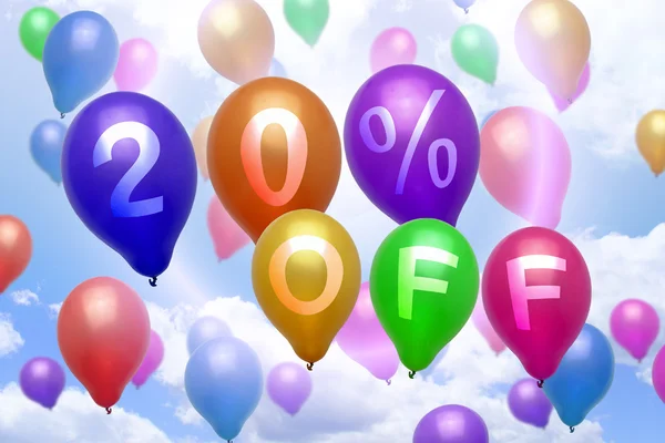 20 percent off discount balloon colorful balloons