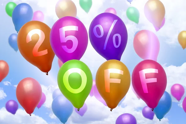 25 percent off discount balloon colorful balloons