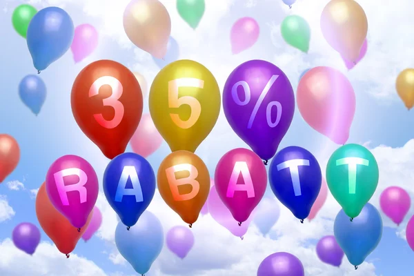 German 35 percent off Rabatt balloon colorful balloons