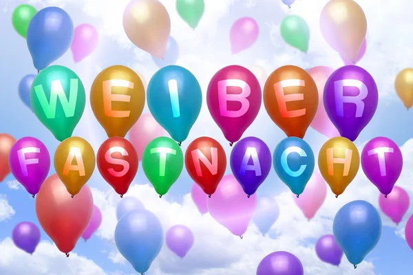 German Weiberfastnacht balloon colorful balloons