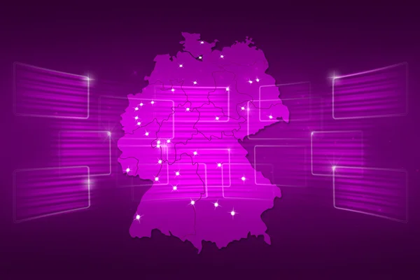 Germany Map World map News Communication purple