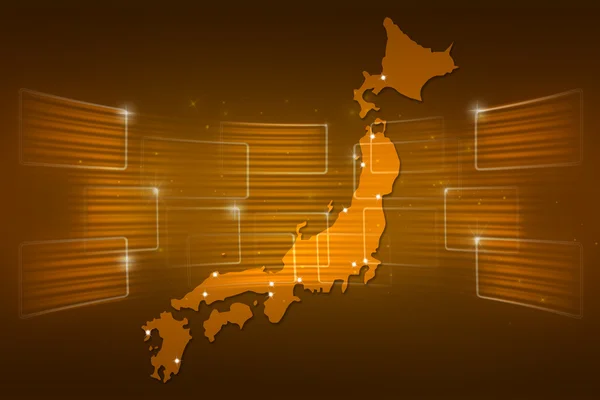 Japan Map World map News Communication yellow gold