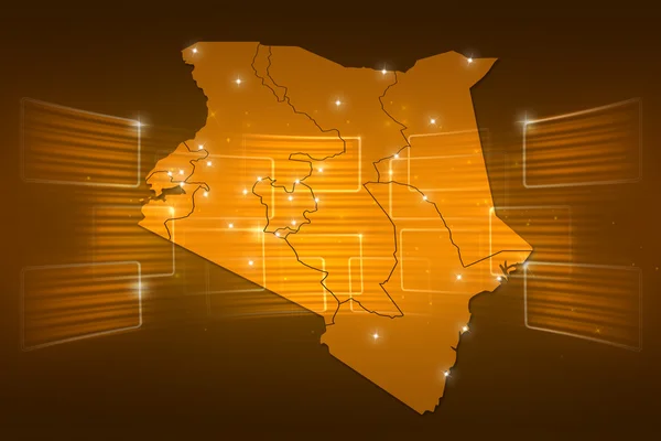 Kenia Map World map News Communication yellow gold
