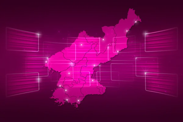 North Korea Map World map News Communication pink