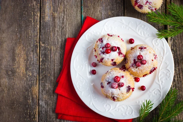 Cranberry muffins for Christmas dinner