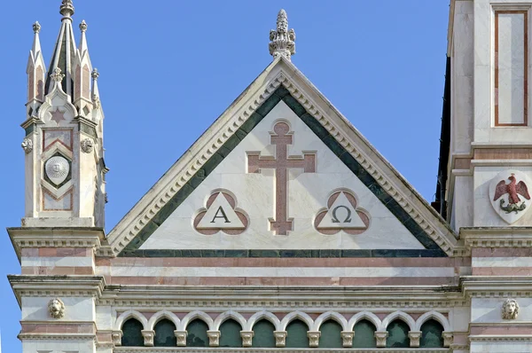 Architectural detail of the church of Santa Croce in the historical center of Florence