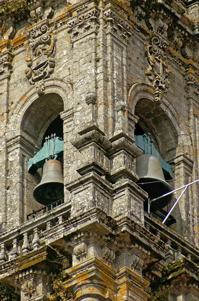 Architectural detail of the bells of the Cathedral of Santiago de Compostela
