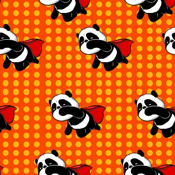 Super hero   panda seamless background