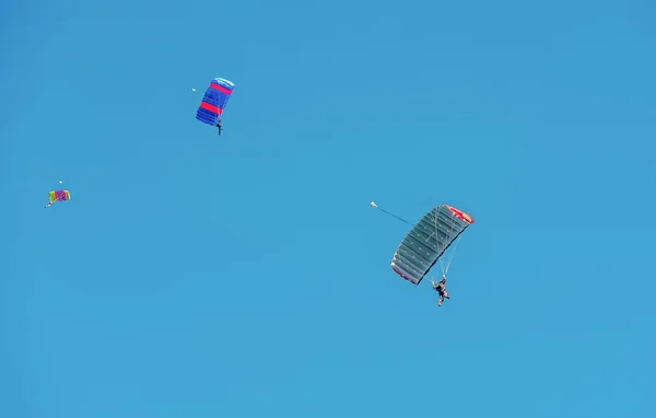 Colourful Parachutes in the blue sky, Kenya