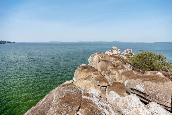 Rocks on the shore of Lake Victoria, Tanzania