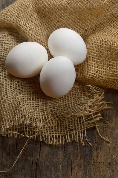 Healthy white farm fresh eggs