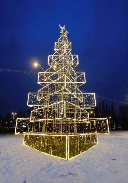 Christmas tree iluminated