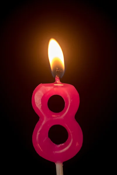 Birthday number anniversary candle : number 8