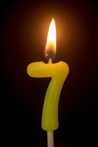 Birthday number anniversary candle : number 7