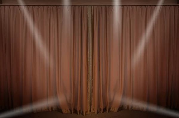 Brown curtain stage for background